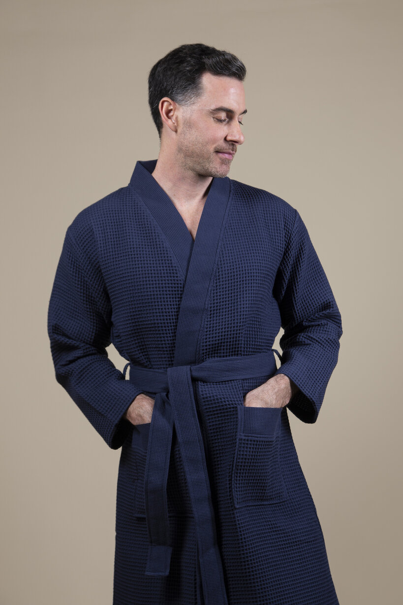 Accappatoio Kimono Blu Scuro Uomo