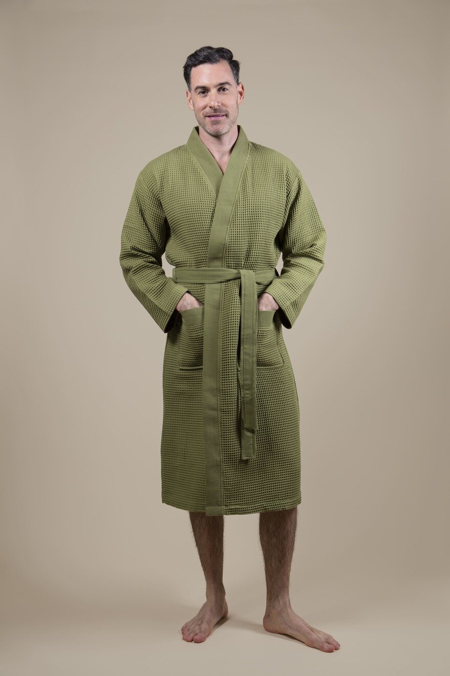 Accappatoio Kimono Verde Oliva Uomo