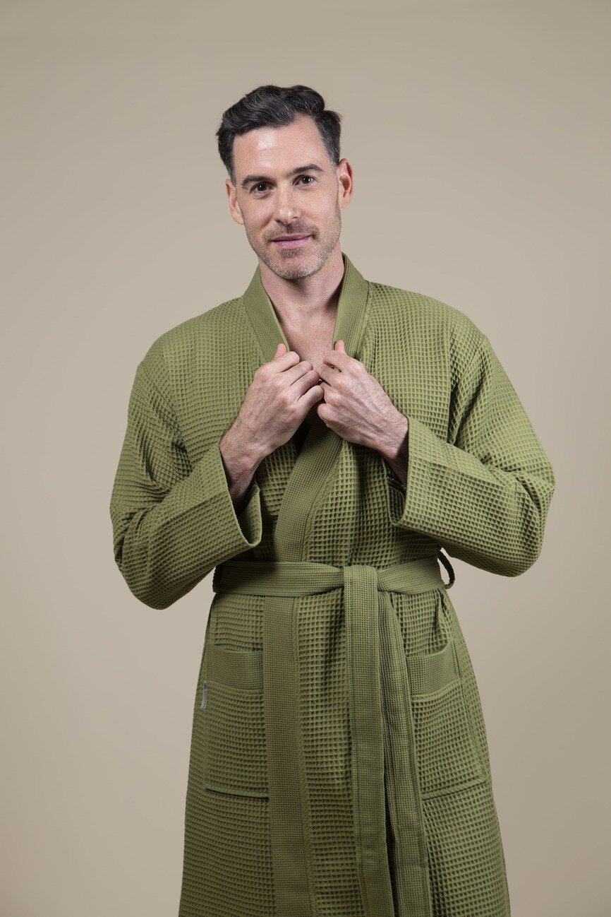 Accappatoio Kimono Verde Oliva Uomo