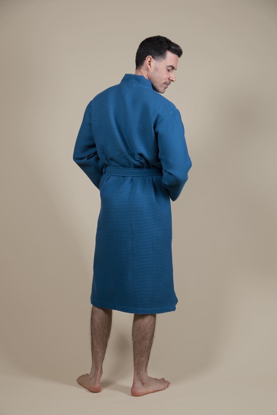 Accappatoio Kimono Blu Azzurro Uomo