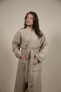 Accappatoio Kimono Beige Donna